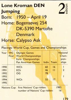 1995 Collect-A-Card Equestrian #179 Lone Kroman / Calypso Ask Back